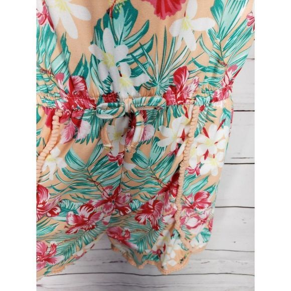 Bobbie Brooks Large 10/12 hawaiian tropical print‎ romper jumpsuit - Picture 8 of 12